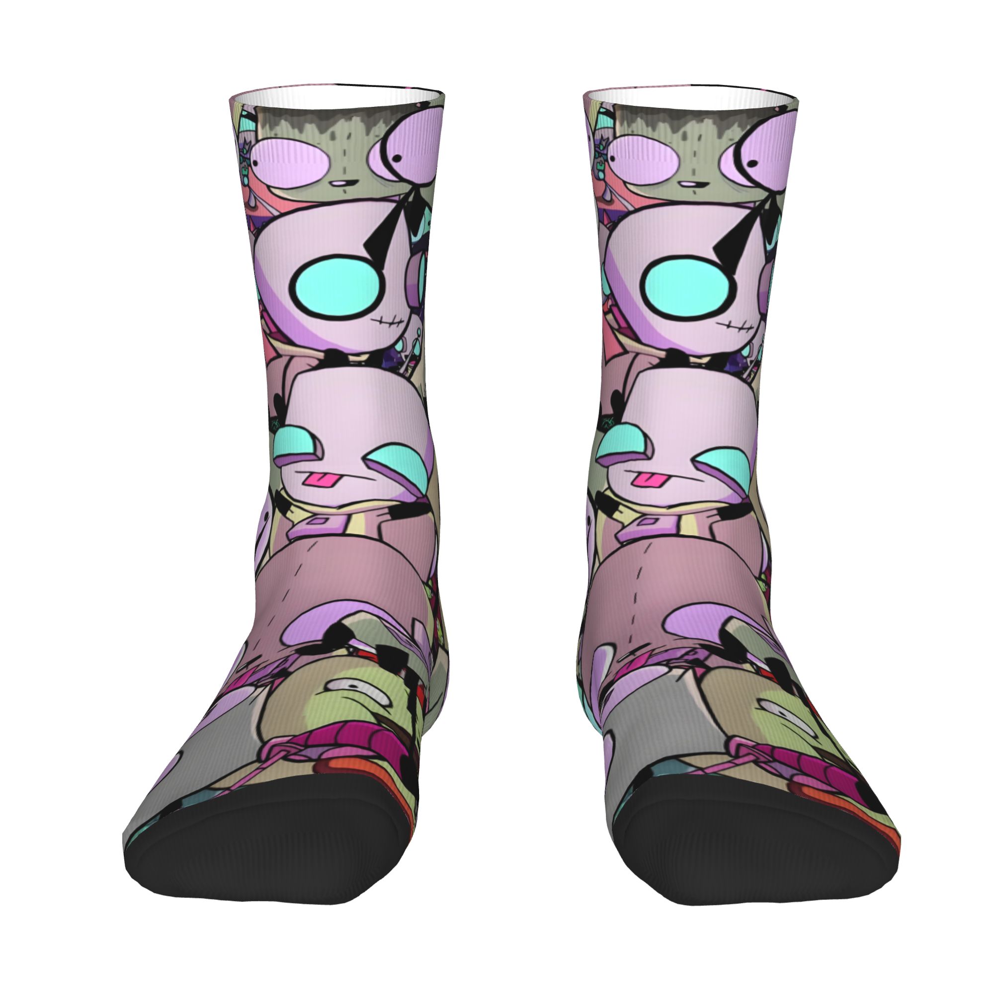 Dress Sock Men - 커스텀 I-Invader Z-Zim 만화 남녀 공용