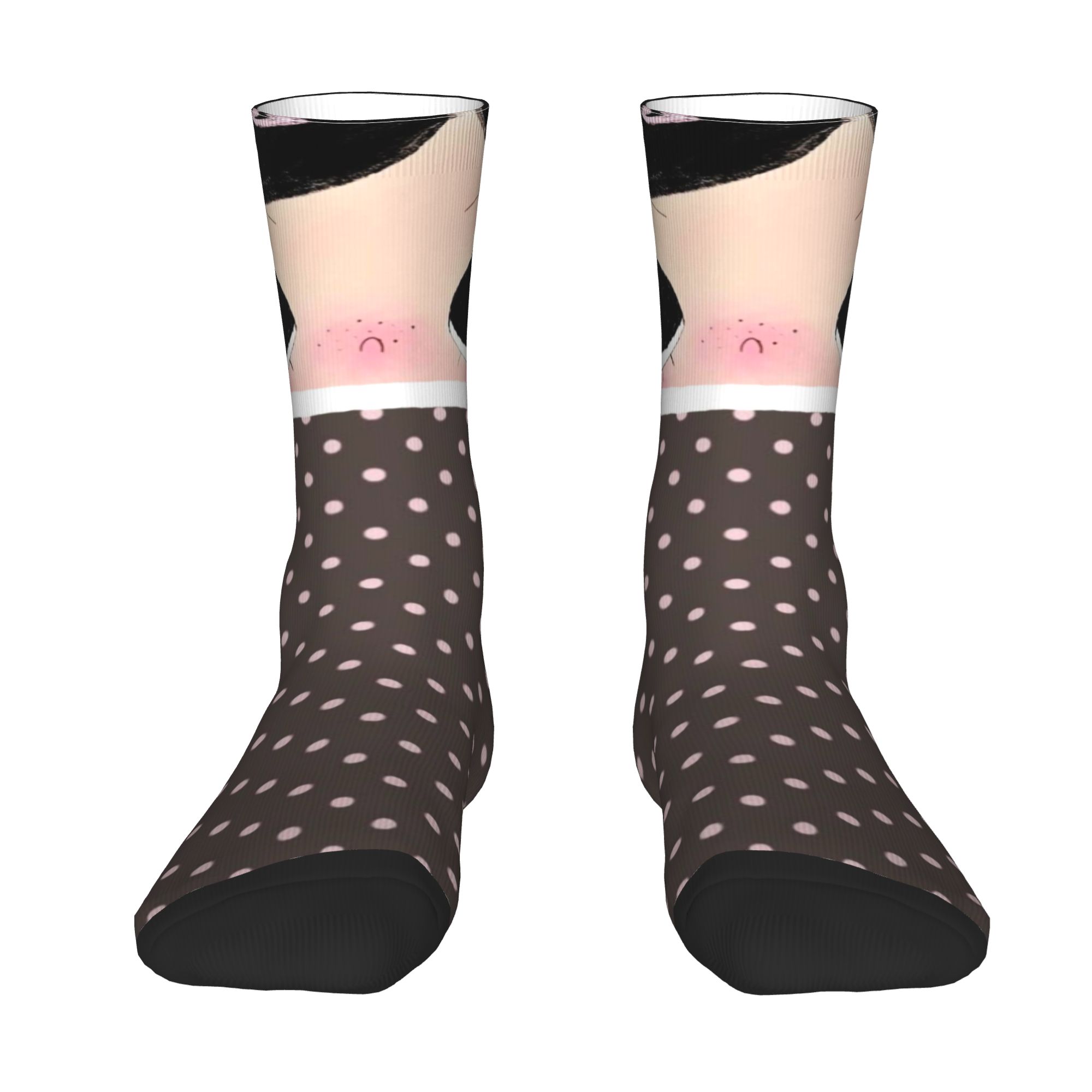 Dress Sock Men - 커스텀 큰 눈 소녀 만화 남녀