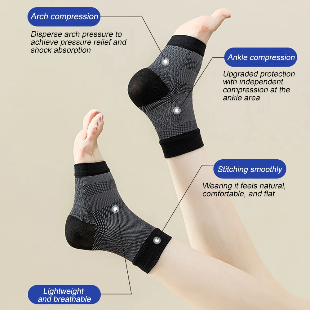 신경병증 및 족저근막염용 오픈토 압박 양말 1쌍, 아치 - Ankle Brace Sock 리뷰 및 가격