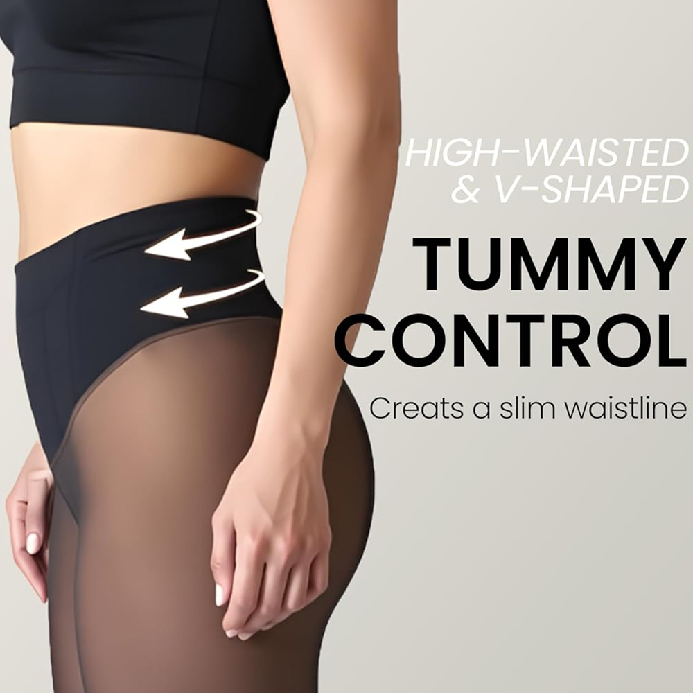 원심플 플리스 안감 레깅스, 압박 밴드 쉐이핑 타이츠, - Tights Pantyhose Sheer 리뷰 및 가격