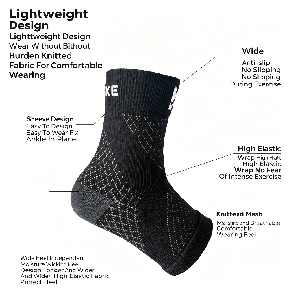 발목 부목 방지 압박 슬리브 양말 1쌍 - 남녀 공용  - Ankle Brace Sock 리뷰 및 가격