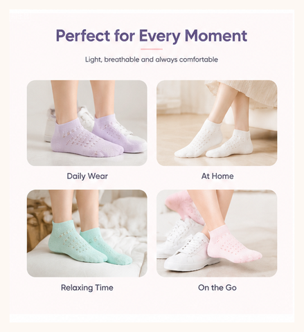 여성용 통기성 발목 양말 폴리에스테르 메쉬 로우 컷 노 - Invisibility Sock Loafer 리뷰 및 가격