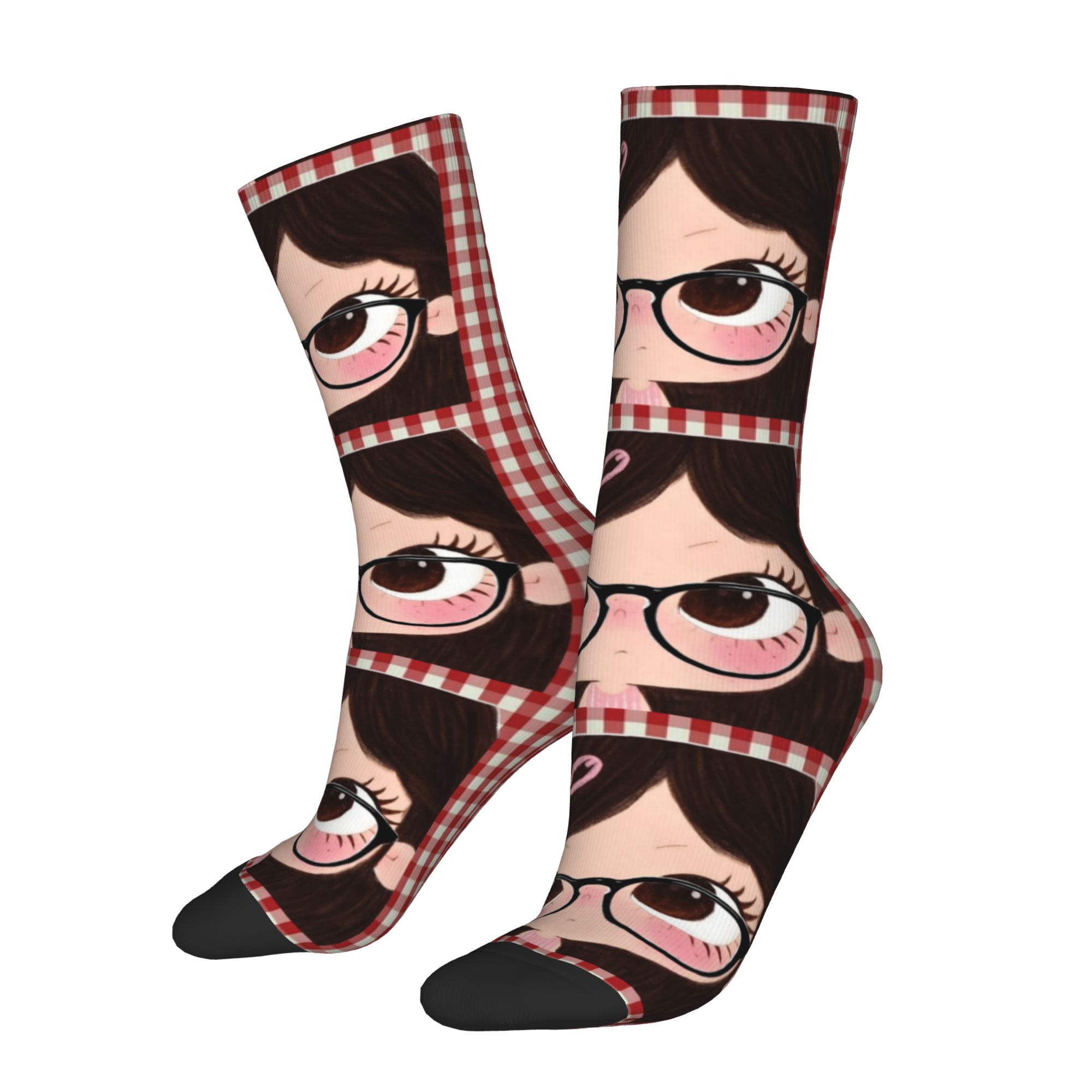 커스텀 큰 눈 소녀 만화 드레스 양말 남녀 따뜻하고 재 - Dress Sock Men 리뷰 및 가격
