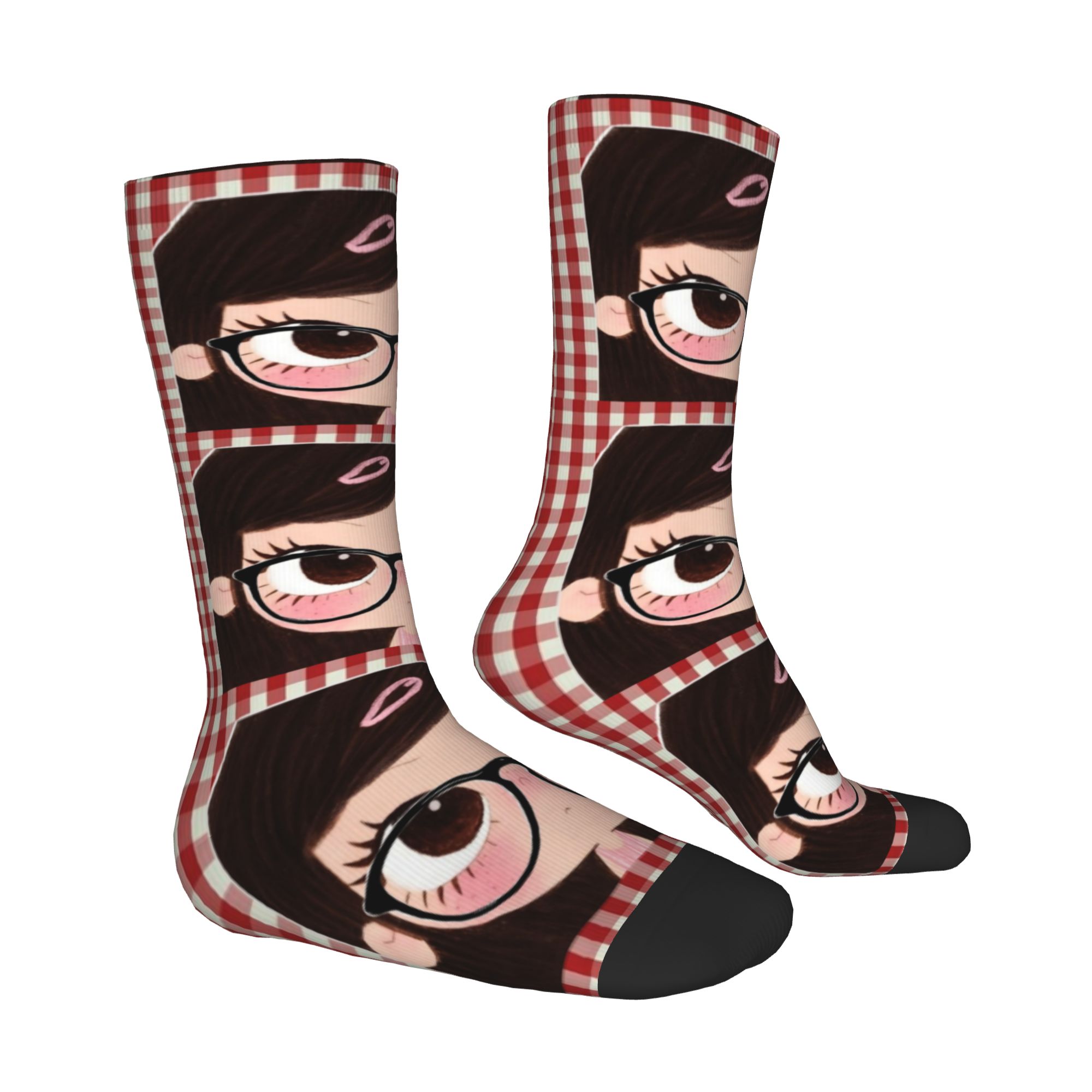 커스텀 큰 눈 소녀 만화 드레스 양말 남녀 따뜻하고 재 - Dress Sock Men 리뷰 및 가격